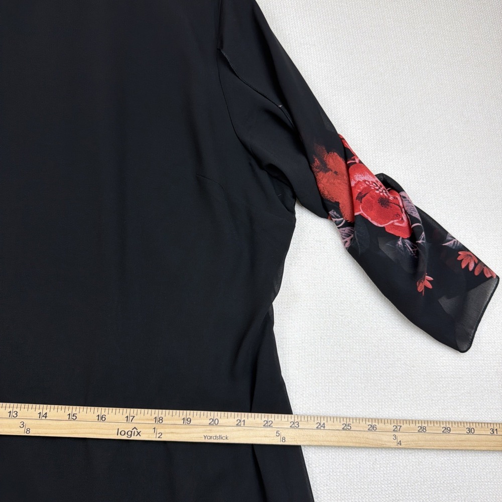 Grace Karin Floral Bell Sleeve Sheath Dress Size 3XL Lined Formal NWT Elegant - Picture 7 of 15